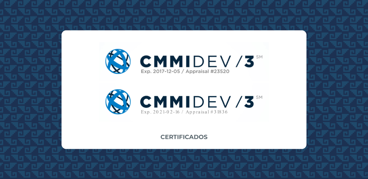 Comprobante de certificación del CMMI